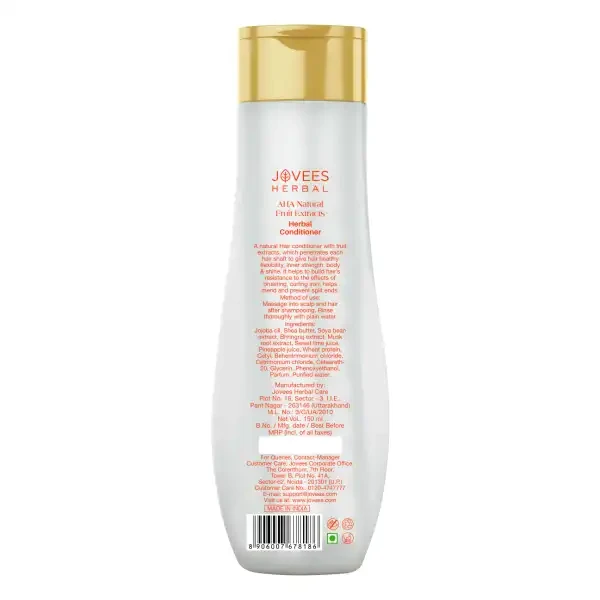 Jovees AHA Natural Fruit Extracts Conditioner |Smooth, Tangle-Free Hair